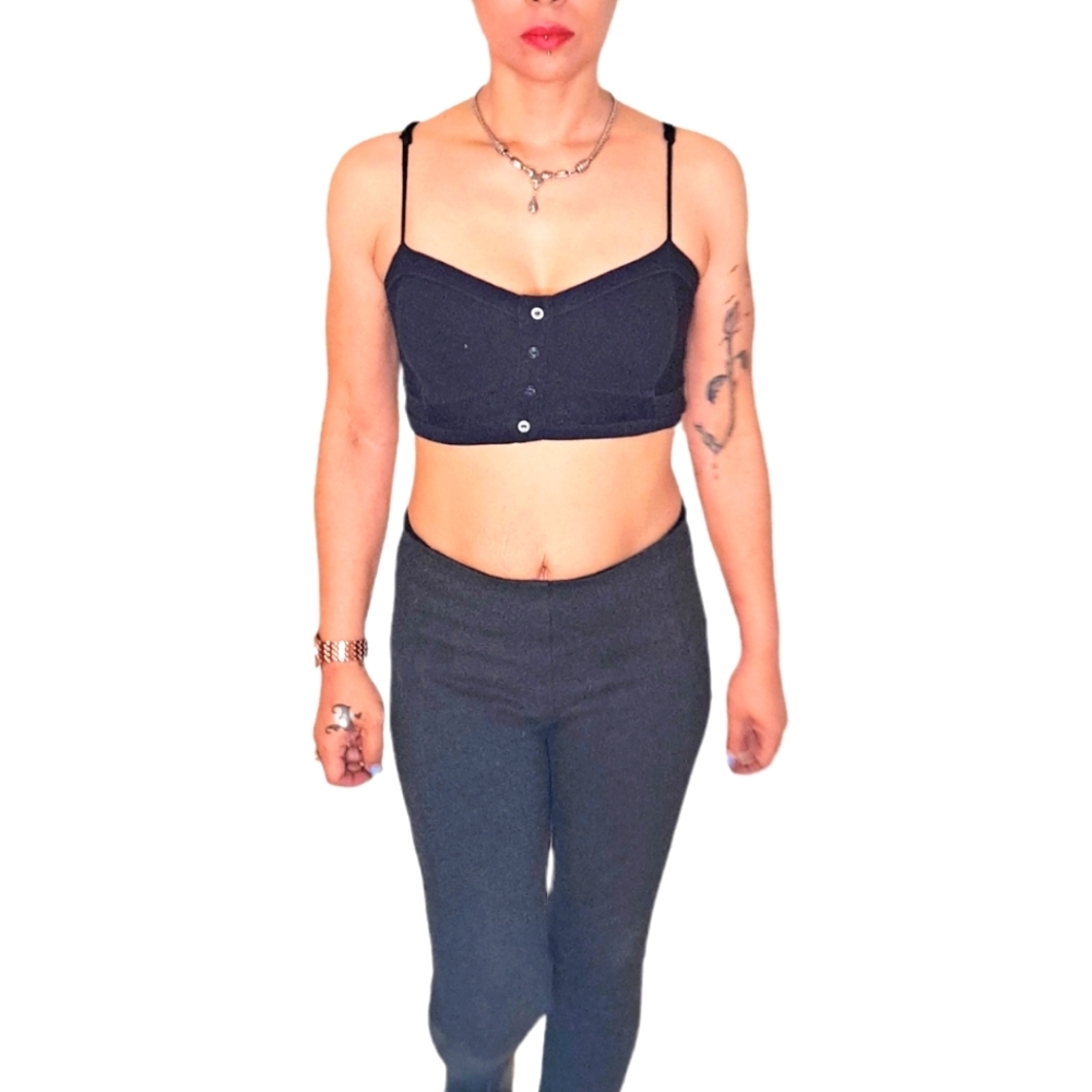 Sweetheart barlette crop top, size 6-8.